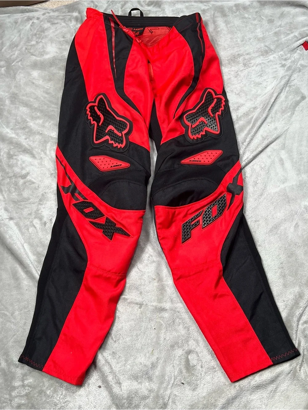 Fox Racing 180 Bike Pants Mens 32x32 Red/Black Motorcross Padded Dirt Bike